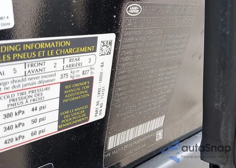 2020 Land Rover Range Rover Sport Se Mhev z USA, uszkodzony, nr VIN SALWG2SU7LA714121